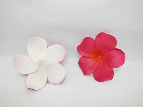 100 New Red Fabulous Foam Frangipani Flower 8x2cm - Click Image to Close