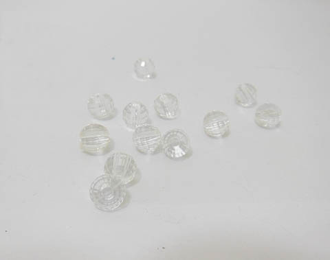 1800Pcs Clear Transparent Faceted Round Beads 8mm Jewellery Find - Click Image to Close