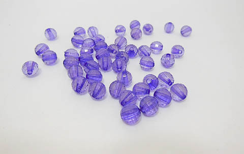 1800Pcs Purple Faceted Round Beads Jewellery Finding 8mm - Click Image to Close