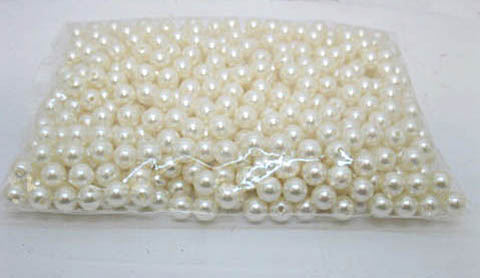 1000 Ivory 10mm Round Simulate Pearl Beads - Click Image to Close