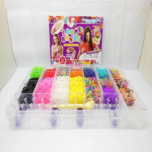 1Set Loom Bands Kit 4200pcs Rubber Bands Clips DIY Bracelet Maki 1Set Loom Bands Kit 4200pcs Rubber Bands Clips DIY Bracelet Maki