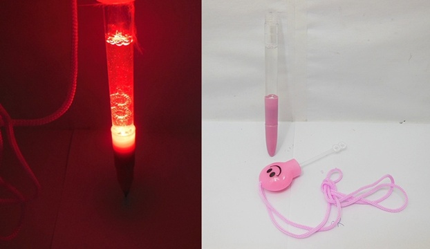 24X Light Up Bubble Smile Face Pen Mixed Color - Click Image to Close