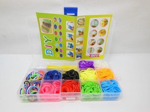 1Set Loom Bands Kit 680pcs Rubber Bands Clips DIY Making 1Set Loom Bands Kit 680pcs Rubber Bands Clips DIY Making