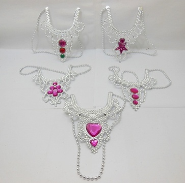 48 Rhinestone Tiaras Necklace Fancy Dress-New - Click Image to Close