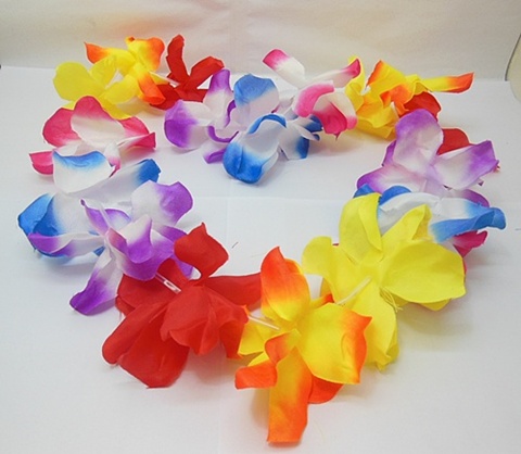 12 New Hawaiian Dress Party Flower Leis/Lei Flower 10cm - Click Image to Close