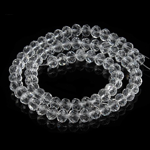 10Strand x 72Pcs Clear Faceted crystal Beads 8mm 10Strand x 72Pcs Clear Faceted crystal Beads 8mm