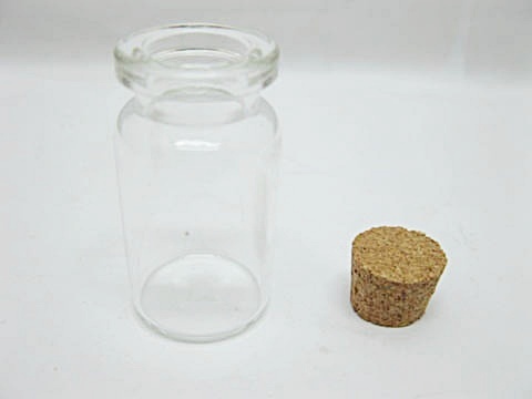 293Sets Empty Glass Storage/Display Bottle/Jar with Cork 22x45mm - Click Image to Close