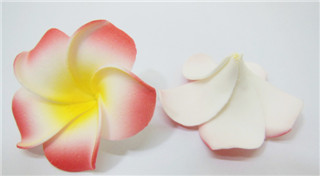 50 New Fabulous Foam Frangipani Flower 4.5x2cm - Click Image to Close