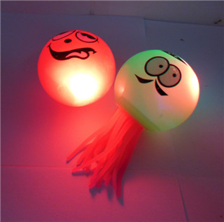 12 Party Flashing Light Up Bouncy Ball With Hair 50mm 12 Party Flashing Light Up Bouncy Ball With Hair 50mm