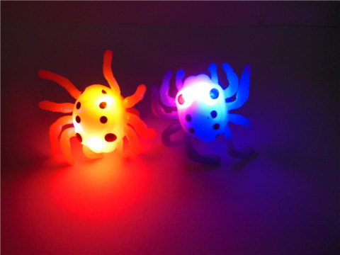24 Flashing Spider Rings for Disco Party Mixed - Click Image to Close