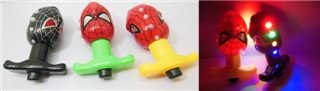 12 Flashing Spining Spiderman Peg-top with music Mixed - Click Image to Close