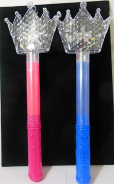 10X New Colourful Light Flashing Sticks Mixed - Clear Crown Top - Click Image to Close