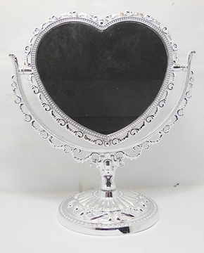 4X New Pedestal Heart Makeup Mirror Double Sided - Click Image to Close