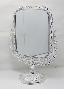 4X New Pedestal Rectangle Makeup Mirror Double Sided - Click Image to Close