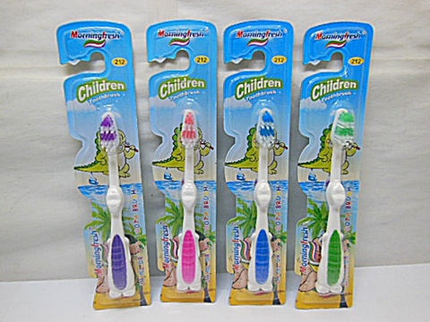 12X New Dinosaur of Kids Morning Kiss Toothbrush Mixed - Click Image to Close