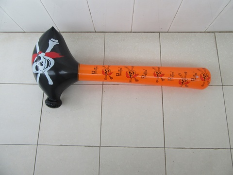 12X New Inflatable Pirate Skull Hammer Blow Up Kids Toy - Click Image to Close