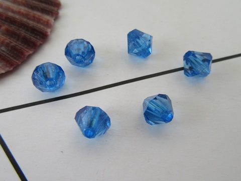 2700 Blue Faceted Bicone Beads Jewellery Finding 8mm be-ac108 - Click Image to Close