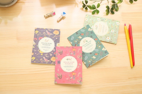 40Pcs Flower & Bird Message Note Memo Pad Notebooks - Click Image to Close