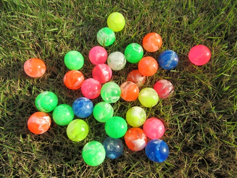 100X Ombre Rainbow Rubber Bouncing Balls 19mm - Click Image to Close