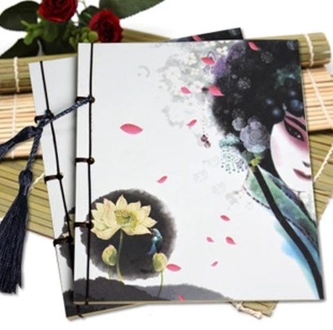 4X Opera Handmade Tassel Sketch Blank Journal Notebook Notepad C 4X Opera Handmade Tassel Sketch Blank Journal Notebook Notepad C