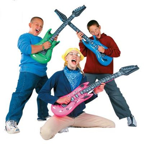 12x New Inflatable Guitar Inflate Blow-up Toys Mixed - Click Image to Close
