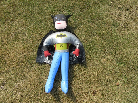 12X New Inflatable Cartoon Black Batman Blow-up Toys - Click Image to Close