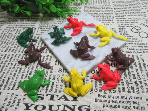 50 New Frog Model Figures Kids Toys for Vending Machine - Click Image to Close
