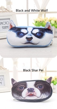 4Pcs 3D Animal Dog Cat Pencil Case Zipper Bag Mixed 4Pcs 3D Animal Dog Cat Pencil Case Zipper Bag Mixed