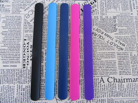 30 Plain Silicone Magic Ruler Slap Band Bracelets 33x3cm Mixed 30 Plain Silicone Magic Ruler Slap Band Bracelets 33x3cm Mixed