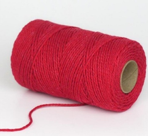 2x100Yards Red Cotton Bakers Twine String Cord Rope Craft 2mm - Click Image to Close