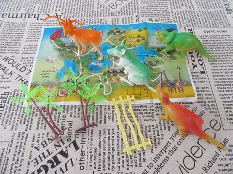 20Pkts x 2pcs Dinosaur Kangaroo Etc Animal World Kids Toy - Click Image to Close
