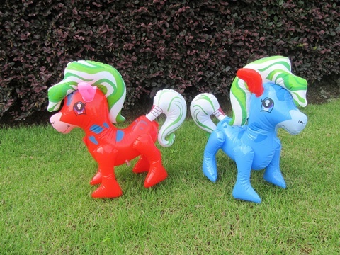 12X New Inflatable Cartoon Cute Pony Blow-up Toys - Click Image to Close