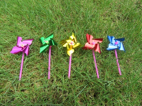200 Colourful Flower DIY MINI Windmill wholesale Mixed Color - Click Image to Close