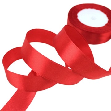 5Rolls X 25Yards Red Satin Ribbon 25mm - Click Image to Close