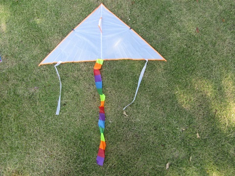 4X Blank Plain DIY Triangle Kids Painting Kite W/Tools Outdoor - Click Image to Close