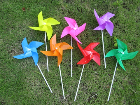 100 New Colourful Single Flower DIY Windmill wholesale Mixed - Click Image to Close
