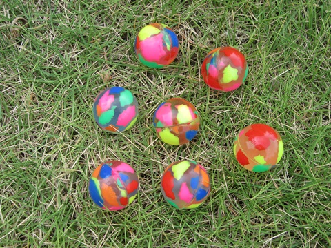 100X Rubber Bouncing Balls 30mm Dia. Mixed Color - Click Image to Close