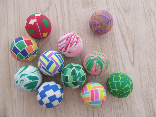 50Pcs Rubber Bouncing Balls 43mm Dia. Mixed Color 50Pcs Rubber Bouncing Balls 43mm Dia. Mixed Color