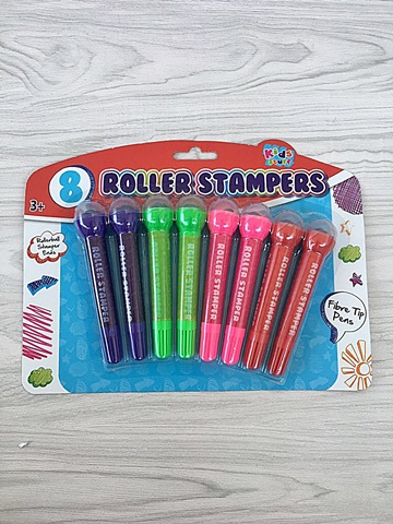 10Sheets x 8 Roller Stampers Colored Markers Dual Tipped Stamp - Click Image to Close