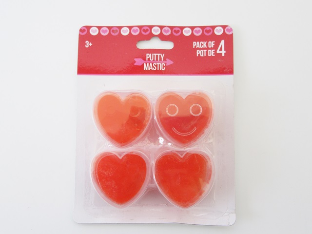 36Pack x 4Pcs Heart Shape Sapid Sticky Toy - Click Image to Close