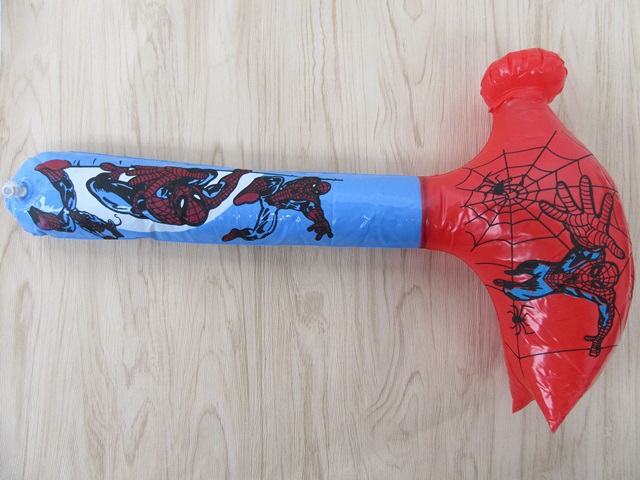 12 Inflatable Spiderman Hammer Blow-up Toys - Click Image to Close