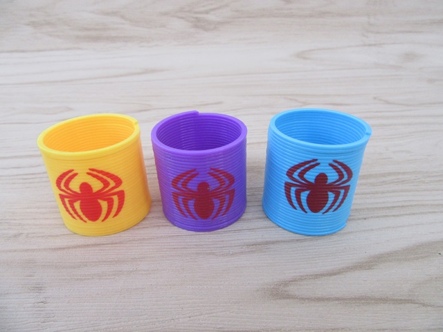 4x12Pcs Spider Slinky Rainbow Spring Great Toy Mixed Color - Click Image to Close