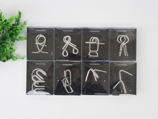 24Sets New Funny Metal Chinese Magic Puzzle Assorted 24Sets New Funny Metal Chinese Magic Puzzle Assorted