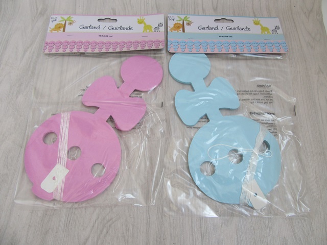 24Pcs Paper Baby Shower Garland Party Favor 4 Design - Click Image to Close