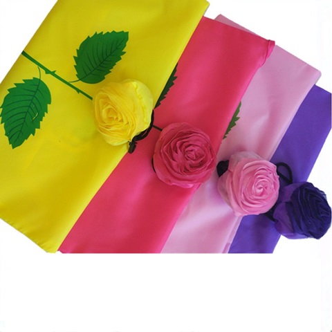 10X Roses Foldable Shopping Shoulder Bags Mixed Color - Click Image to Close