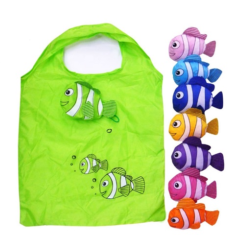 10X Clown Fish Foldable Shopping Shoulder Bags Mixed - Click Image to Close