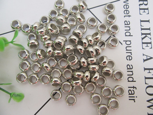 2000Pcs Silver Plated Barrel Beads Spacer Beads Wholesale 2000Pcs Silver Plated Barrel Beads Spacer Beads Wholesale