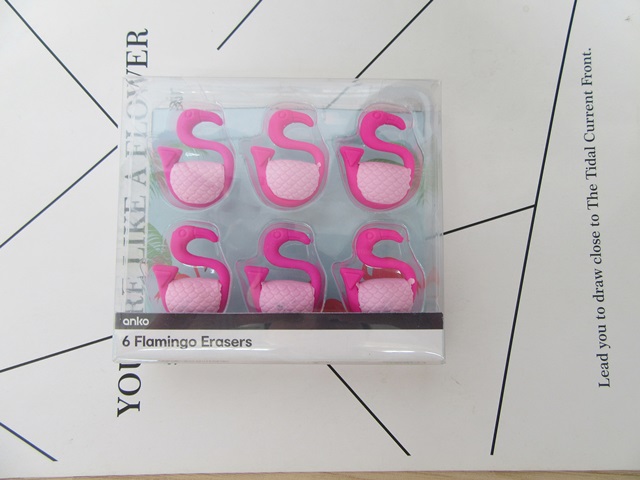 20Pack x 6Pcs New Pink Flamingo Erasers Retail Package - Click Image to Close