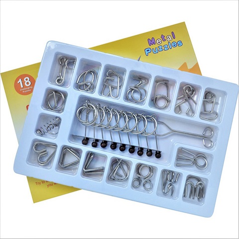 18sets New Funny Metal Chinese Magic Puzzle 18sets New Funny Metal Chinese Magic Puzzle