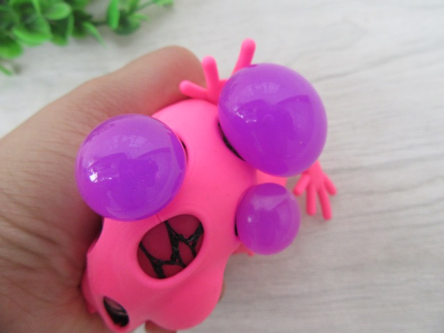 12 Stress Relief Sticky Squishy Frog Grape Shape Venting Toy - Click Image to Close